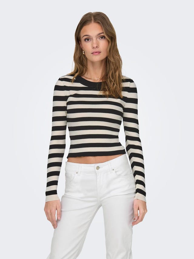 ONLY Cropped top with stripes - 15311547