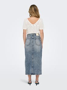 ONLY High waist Short skirt -Light Blue Denim - 15311569
