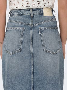 ONLY High waist Short skirt -Light Blue Denim - 15311569