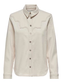 ONLY Standard fit Overhemd kraag Manchetten met knoop Overhemd -Ecru - 15311571