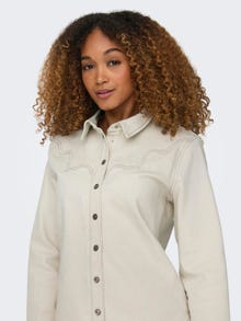 ONLY Camisas Corte standard Cuello de camisa Puños abotonados -Ecru - 15311571
