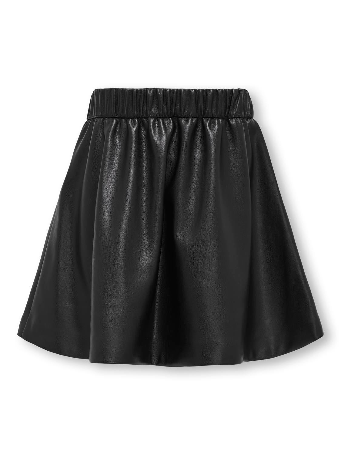 Elasticated waist clearance leather mini skirt