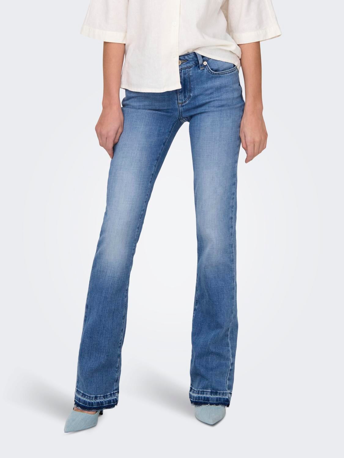 Onlindia Niedrige Taille Ausgestellt Jeans