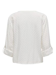 ONLY Shirt with volume sleeves -Cloud Dancer - 15311720