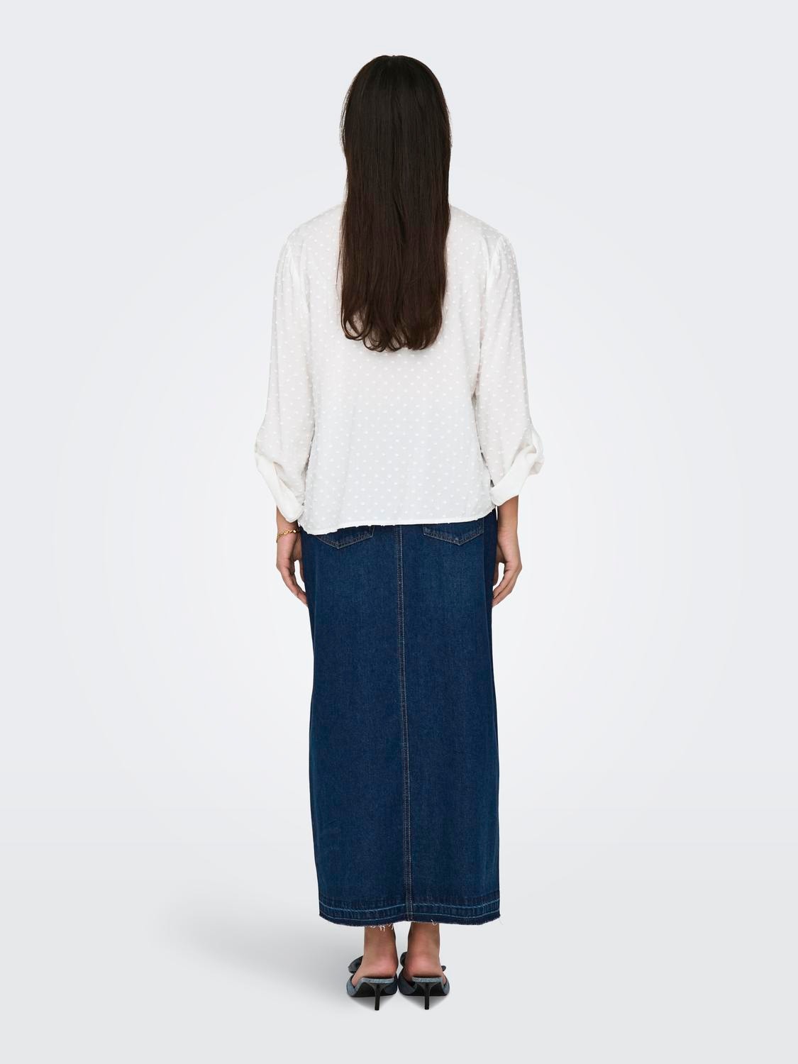 ONLY Shirt with volume sleeves -Cloud Dancer - 15311720