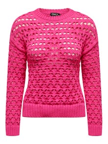 ONLY Round Neck Pullover -Raspberry Rose - 15311772