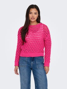 ONLY O-hals Pullover -Raspberry Rose - 15311772