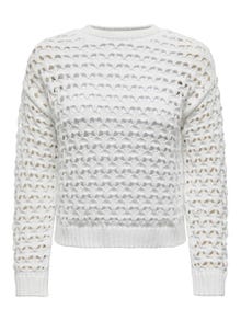 ONLY O-ringning Pullover -Bright White - 15311772