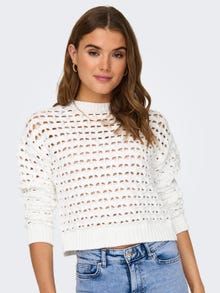 ONLY Round Neck Pullover -Bright White - 15311772