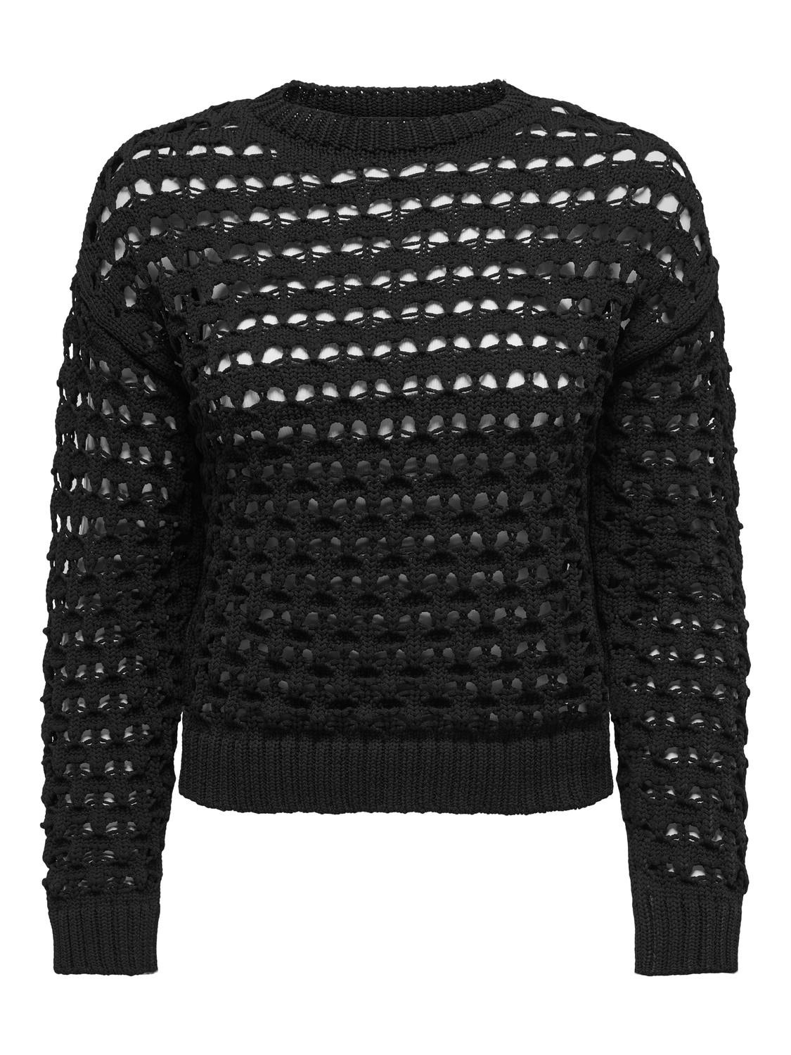 ONLY Pull-overs Col rond -Black - 15311772