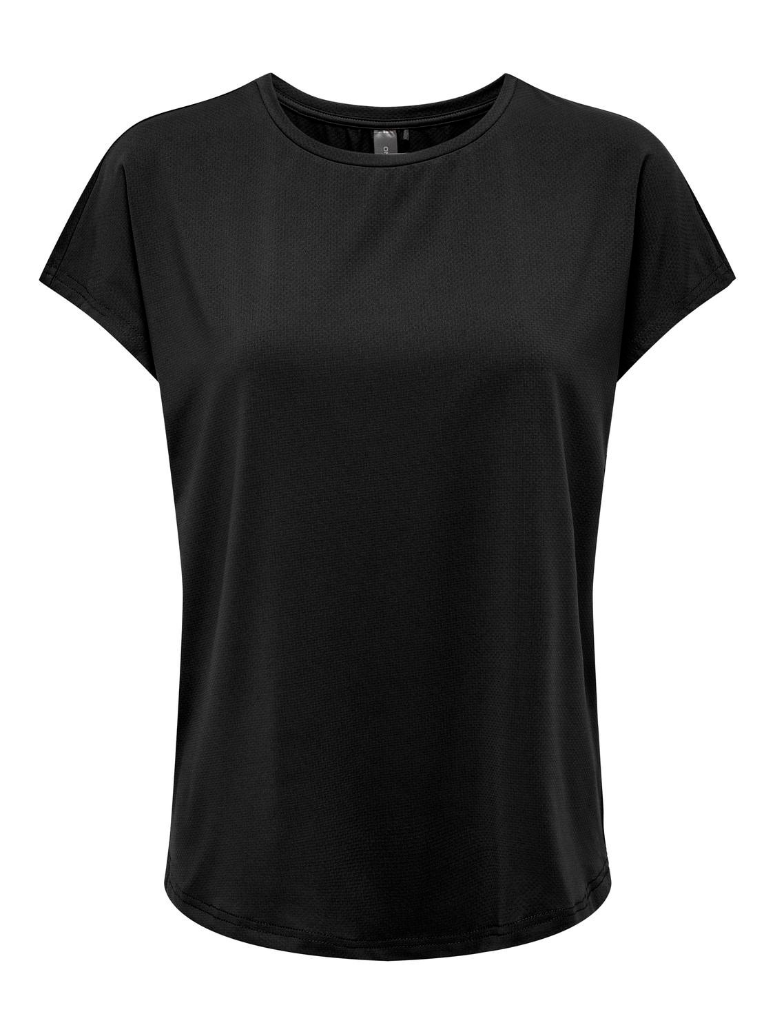 ONLY Loose Fit Round Neck Batwing sleeves T-Shirt -Black - 15311799