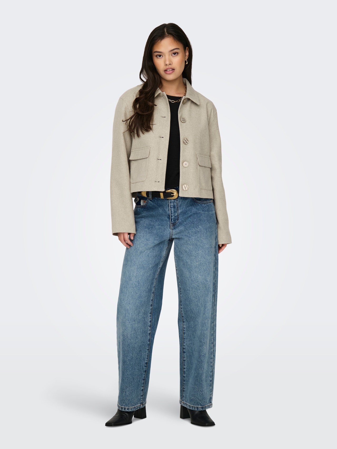 ONLY V-izrez Ispuštena ramena Jakna -Incense - 15311852