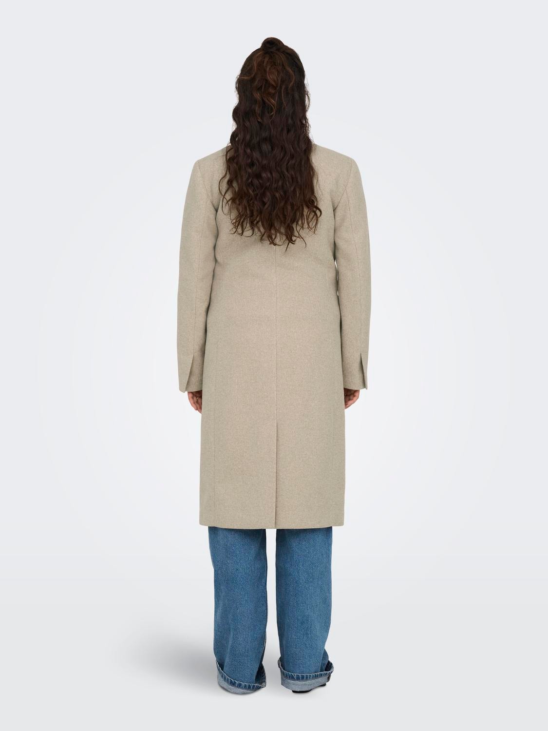 ONLY Spread collar Dropped shoulders Coat -Incense - 15311853
