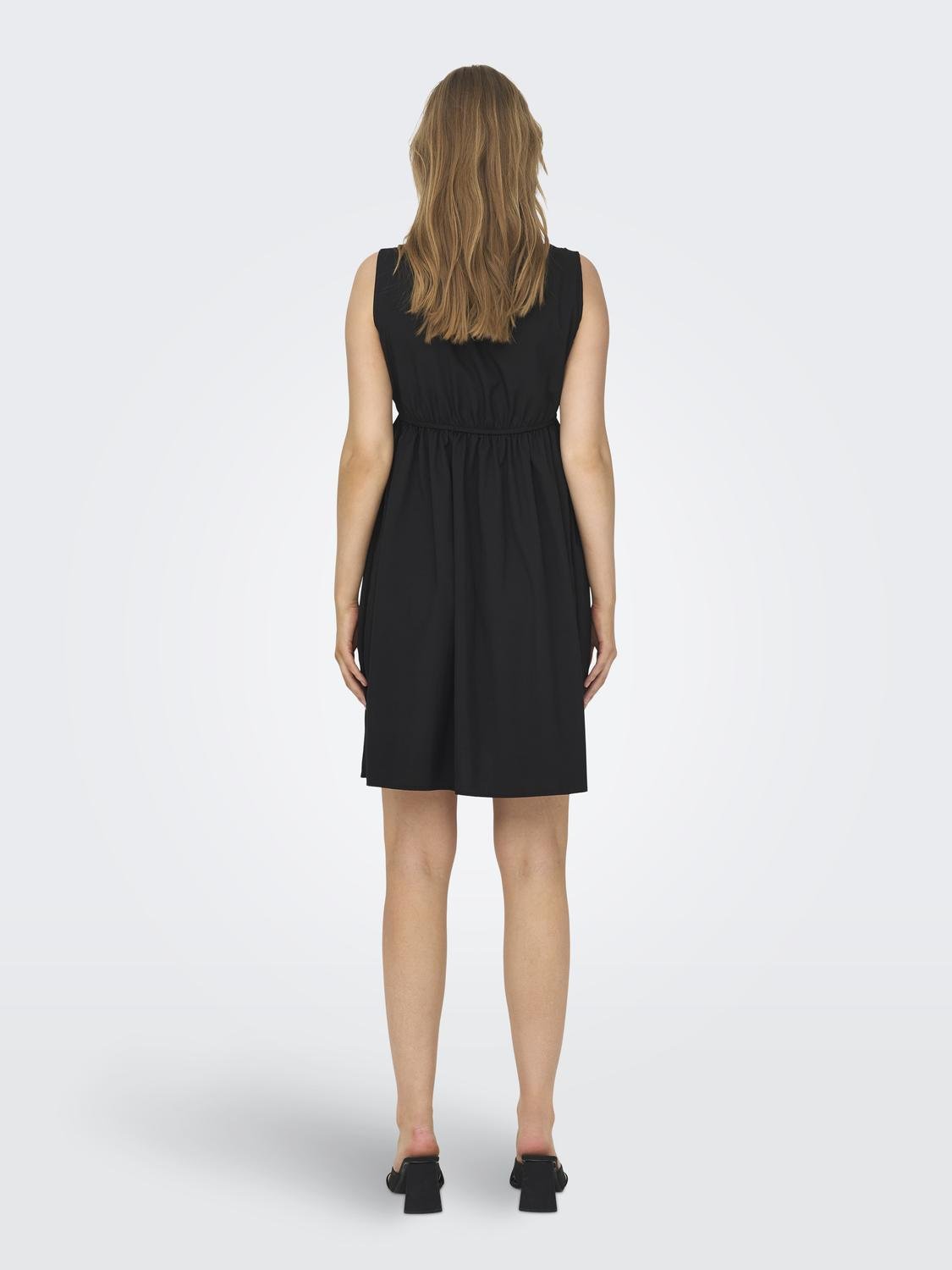 ONLY Regular Fit V-hals Lang kjole -Black - 15311887