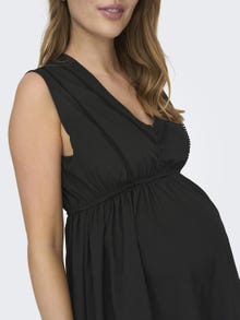 ONLY Mama Mini v-neck dress -Black - 15311887
