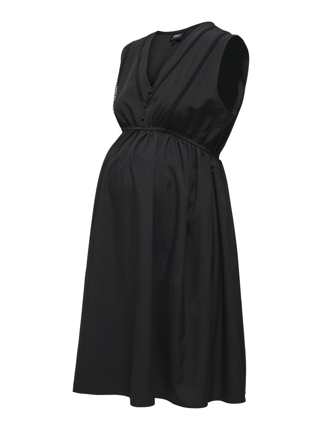 ONLY Regular Fit V-Neck Long dress -Black - 15311887