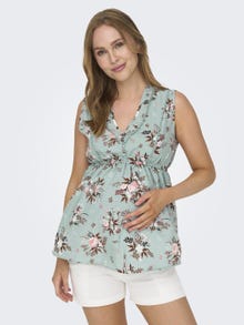 ONLY Mama mini v-neck top -Chinois Green - 15311888