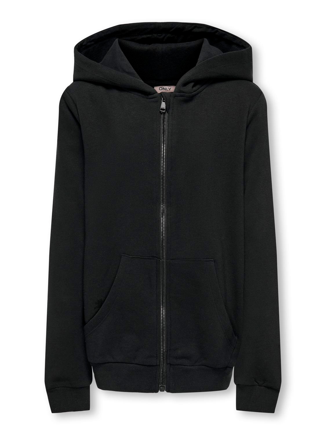 ONLY zip hoodie -Black - 15311917