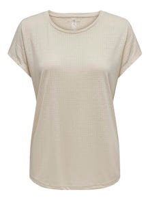 ONLY Loose Fit Round Neck Batwing sleeves T-Shirt -Pumice Stone - 15311939
