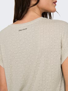 ONLY T-shirt Loose Fit Paricollo Maniche a pipistrello -Pumice Stone - 15311939