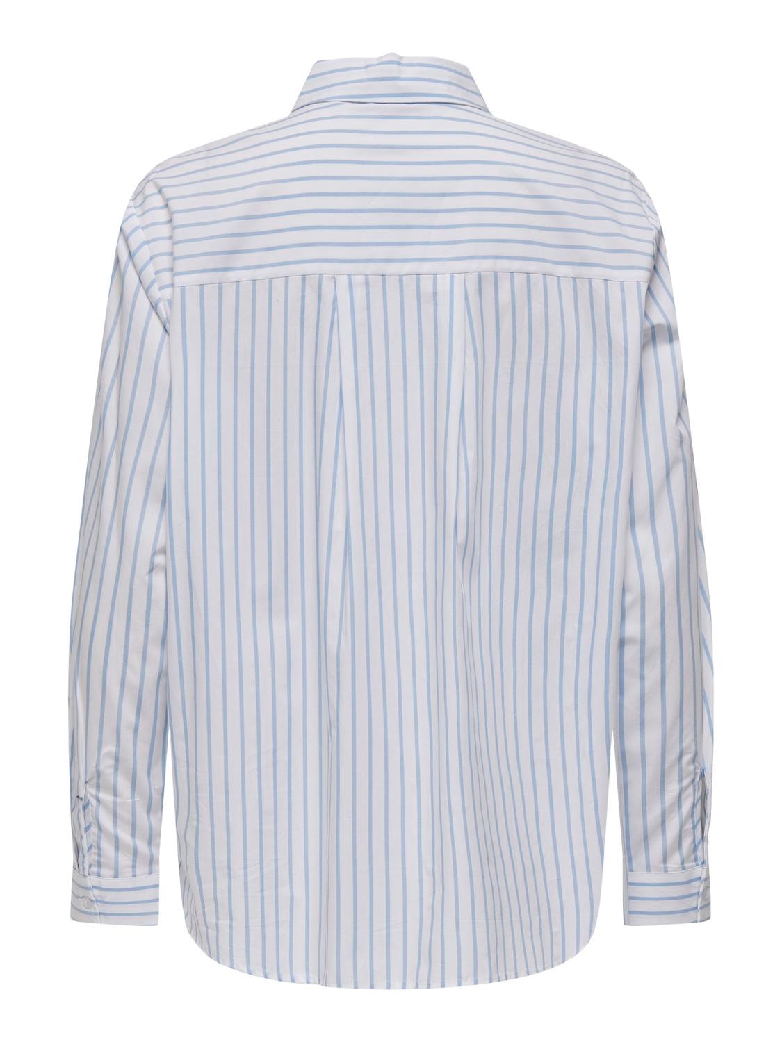 ONLY Normal passform Skjortkrage Manschetter med knappar Rymliga ärmar Skjorta -Cloud Dancer - 15311948