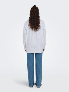ONLY Oversize skjorte med striber -Cloud Dancer - 15311948