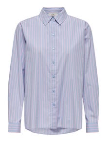 ONLY Chemises Regular Fit Col chemise Poignets boutonnés Manches volumineuses -Cashmere Blue - 15311948