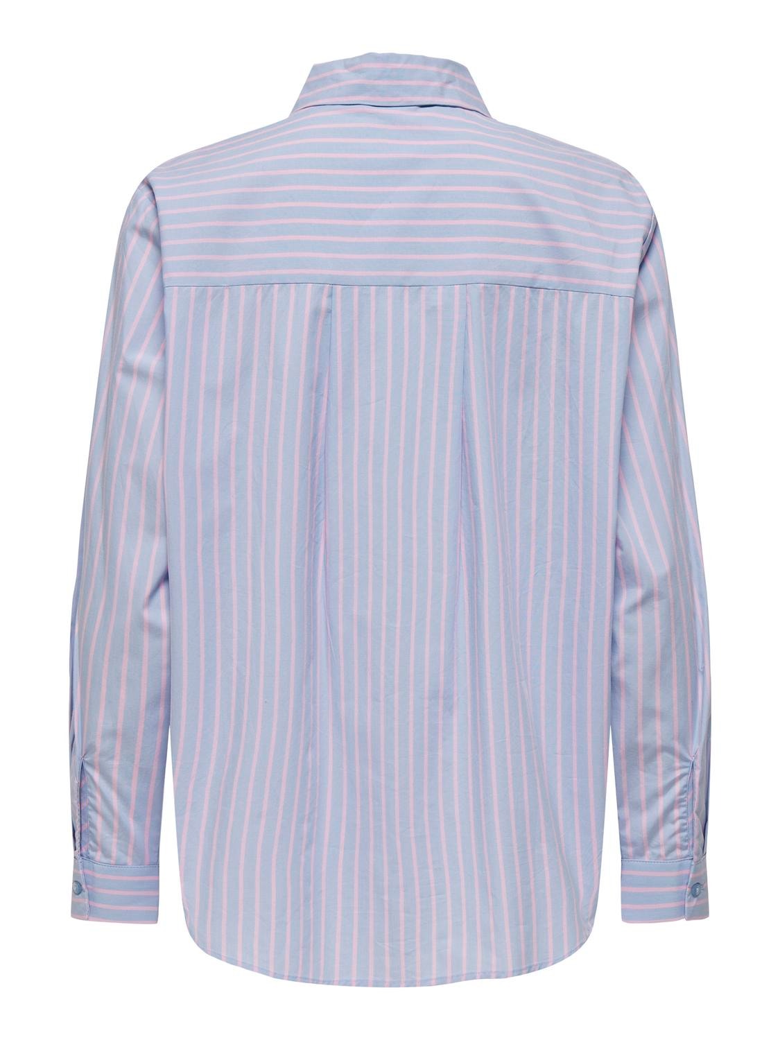 ONLY Chemises Regular Fit Col chemise Poignets boutonnés Manches volumineuses -Cashmere Blue - 15311948