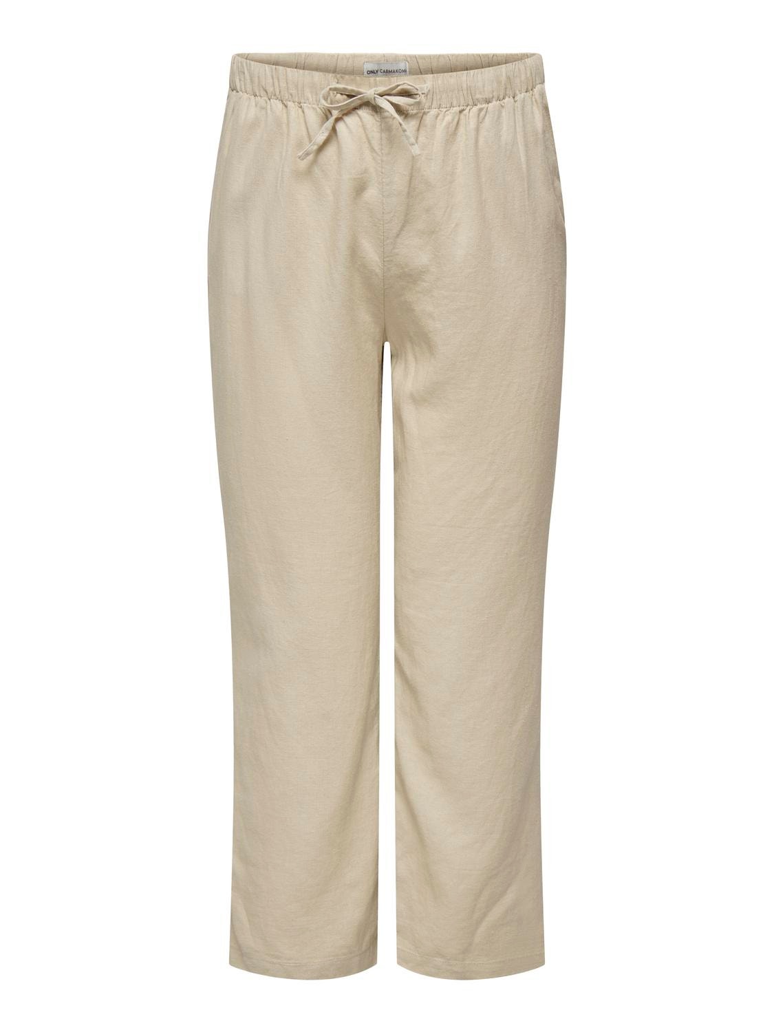 ONLY Pantalones Corte loose Cintura media Curve -Oxford Tan - 15311951