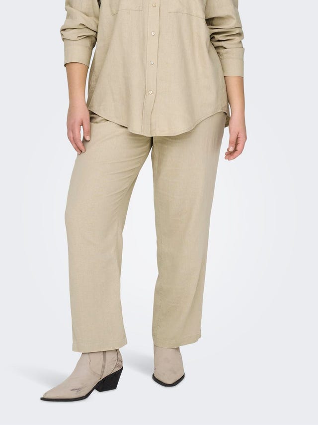 ONLY Curvy linen trousers - 15311951