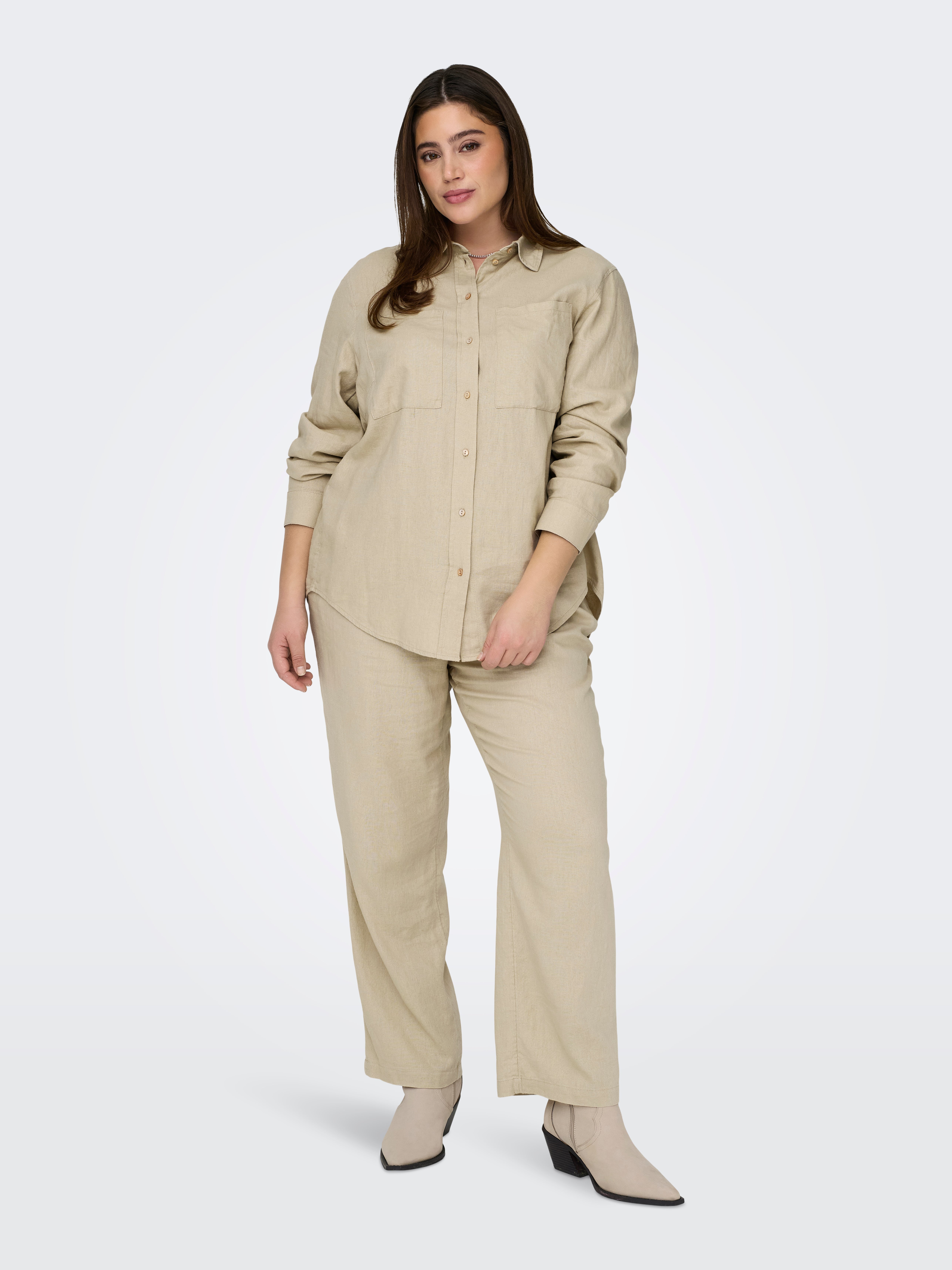 CARCARO Mid waist Loose Fit Trousers