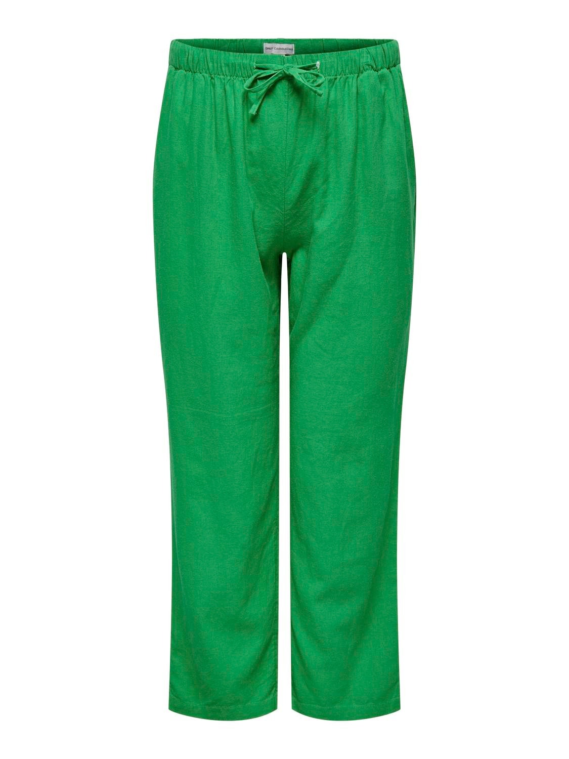 ONLY Pantalons Loose Fit Taille moyenne Curve -Green Bee - 15311951