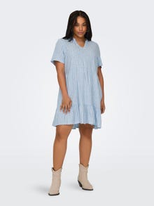 ONLY Regular Fit V-hals Curve Kort kjole -Blissful Blue - 15311976