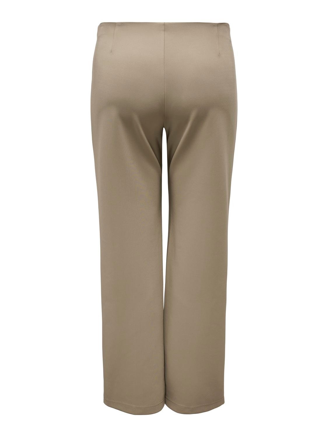 ONLY Curvy trousers with high waist -Weathered Teak - 15312009