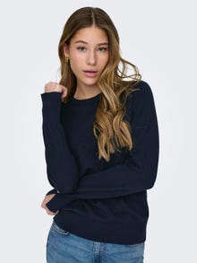 ONLY Pull-overs Knit Fit Col rond Poignets boutonnés -Sky Captain - 15312026