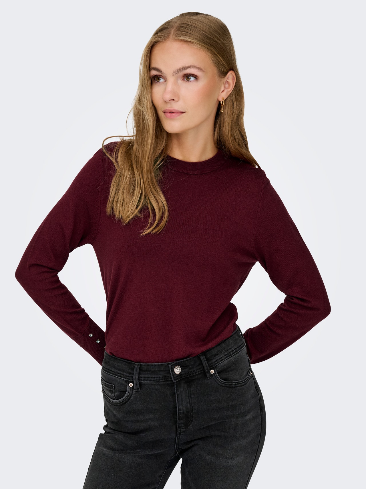 ONLY JDYMALOU Strikkegenser -Cabernet - 15312026