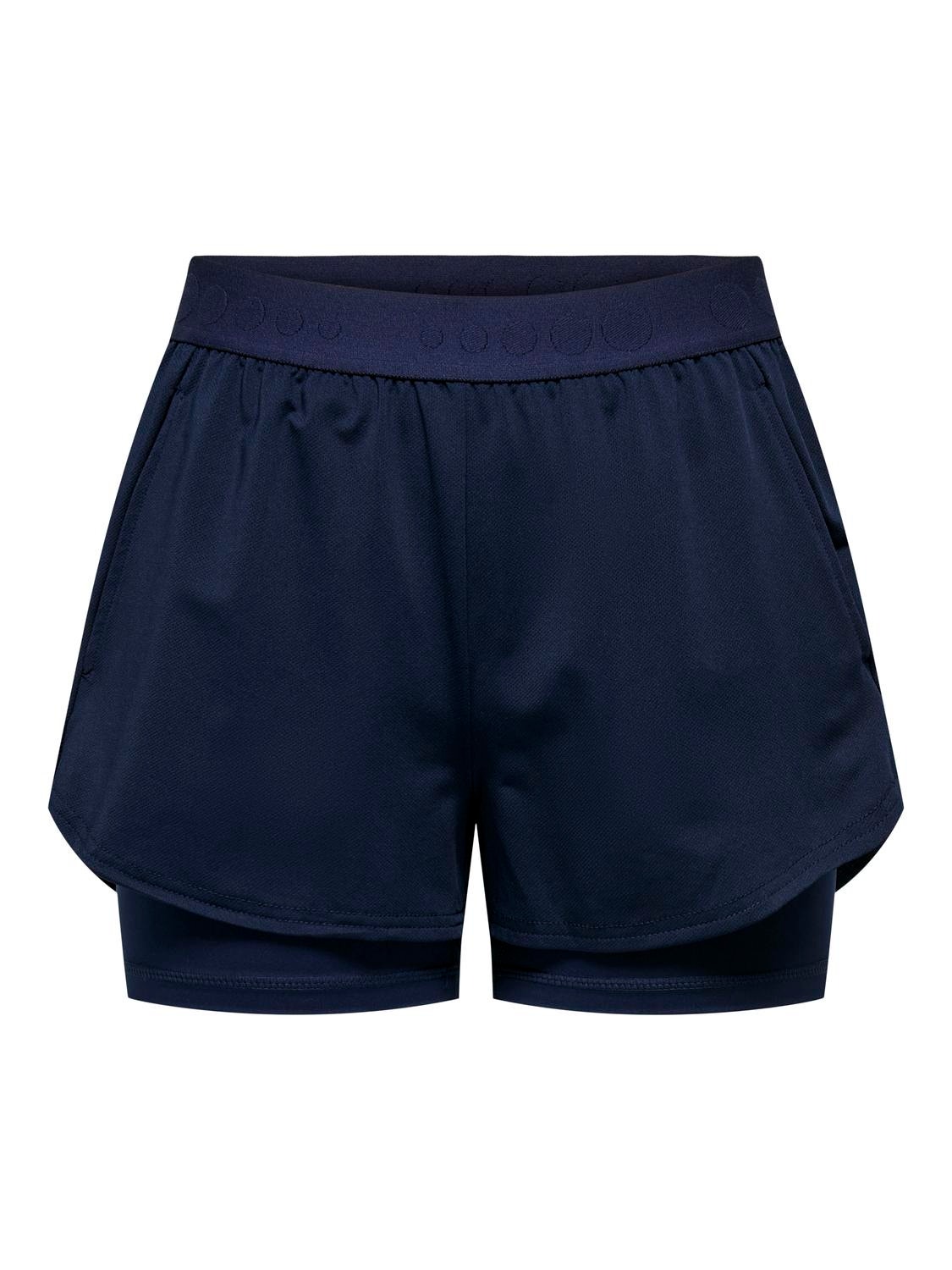 ONLY Slim fit Mid waist Shorts -Maritime Blue - 15312043