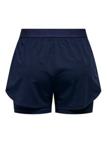 ONLY Double layer training shorts -Maritime Blue - 15312043