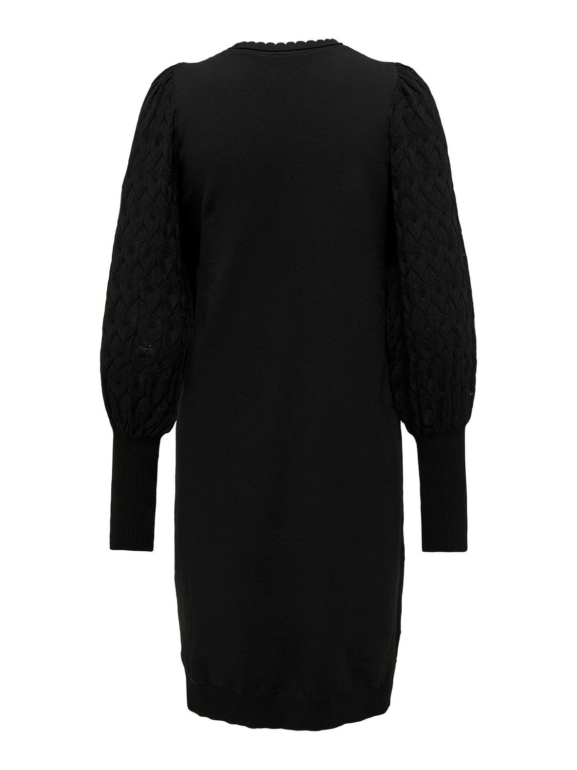 ONLY mini o-neck dress -Black - 15312052