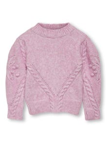 ONLY Normal geschnitten Hoch geschlossen Pullover -Pink Lady - 15312063