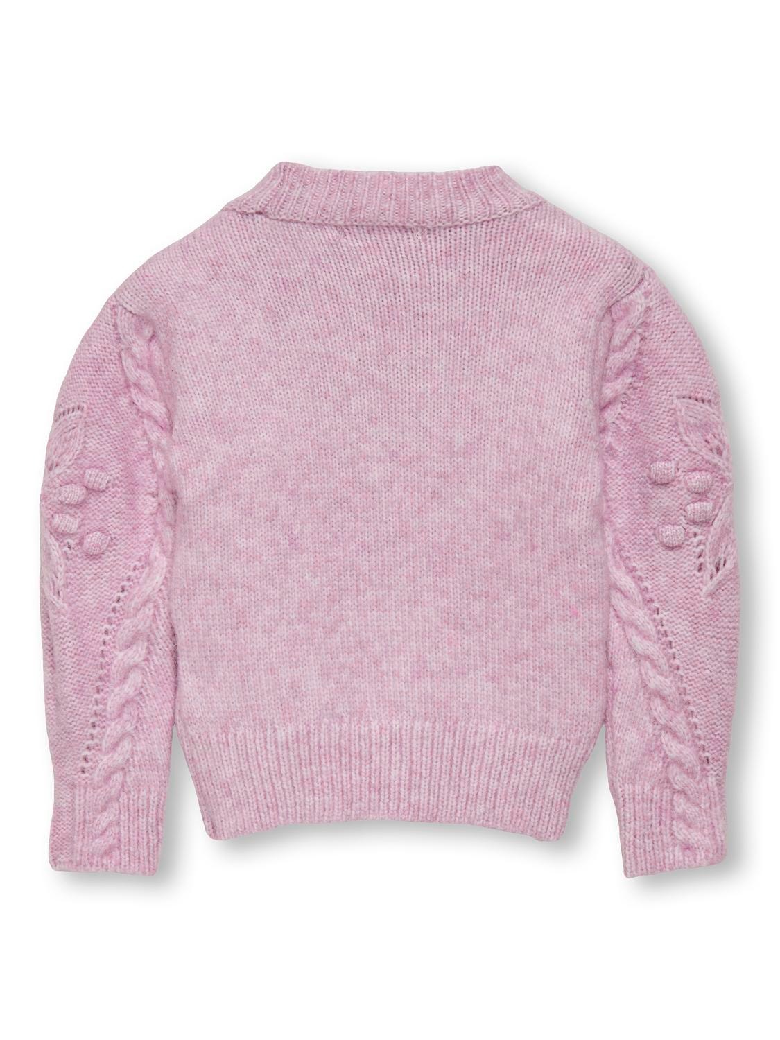 ONLY Normal geschnitten Hoch geschlossen Pullover -Pink Lady - 15312063
