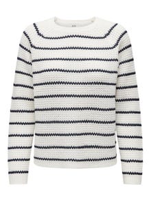 ONLY Pull-overs Knit Fit Col rond Manches raglans -Cloud Dancer - 15312077