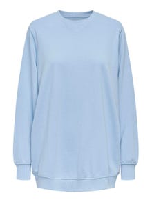 ONLY Long Line Fit Round Neck Sweatshirts -Clear Sky - 15312099