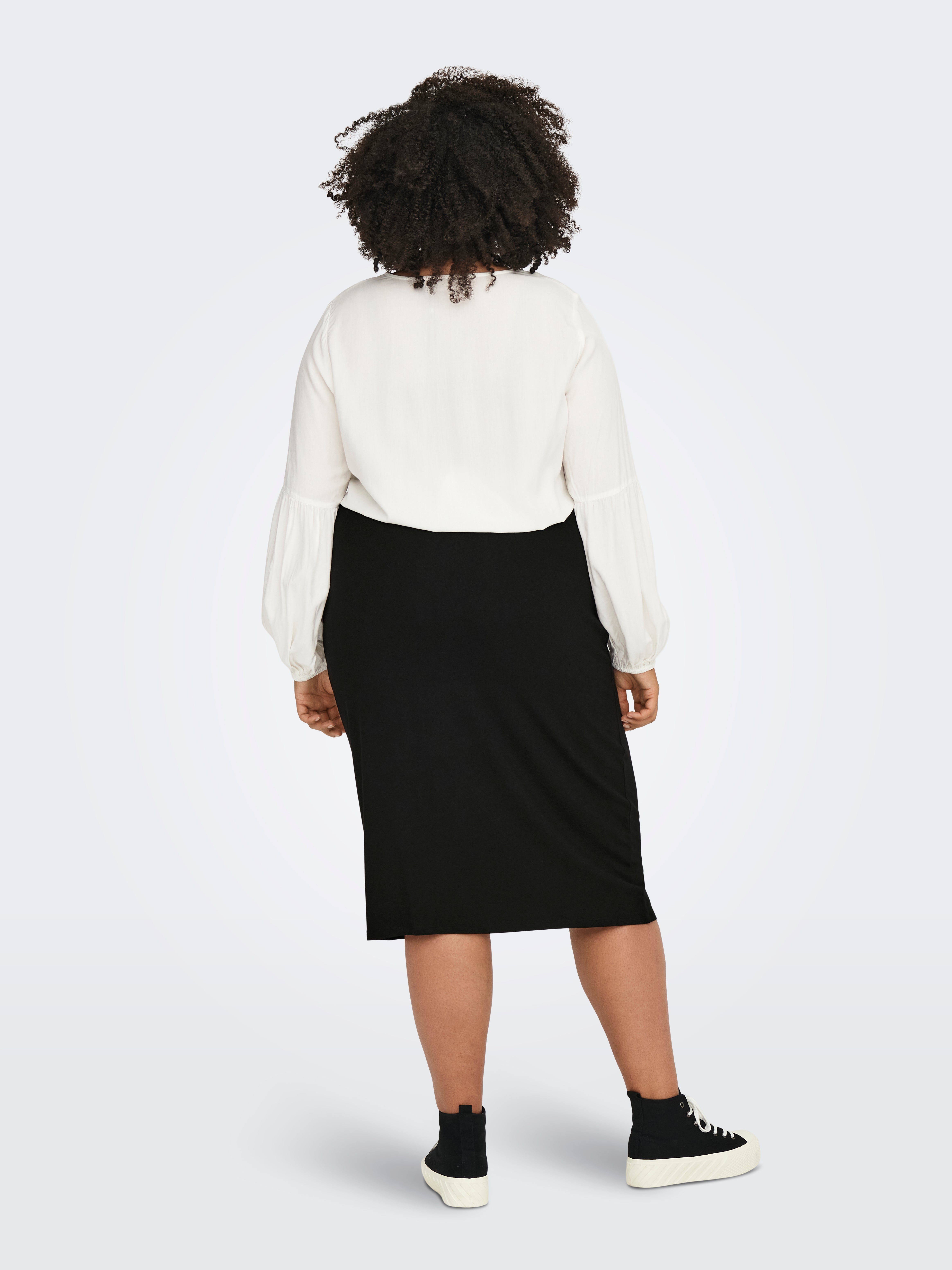 Jupe Midi Noire A-Ligne Marks And Spencer - Taille 14 - Femme - Occasion