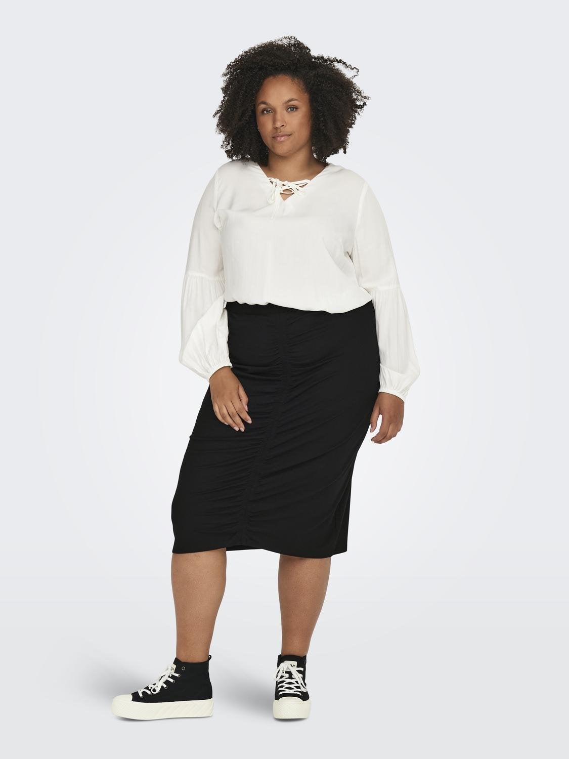 Plus size outlet black skirt quality