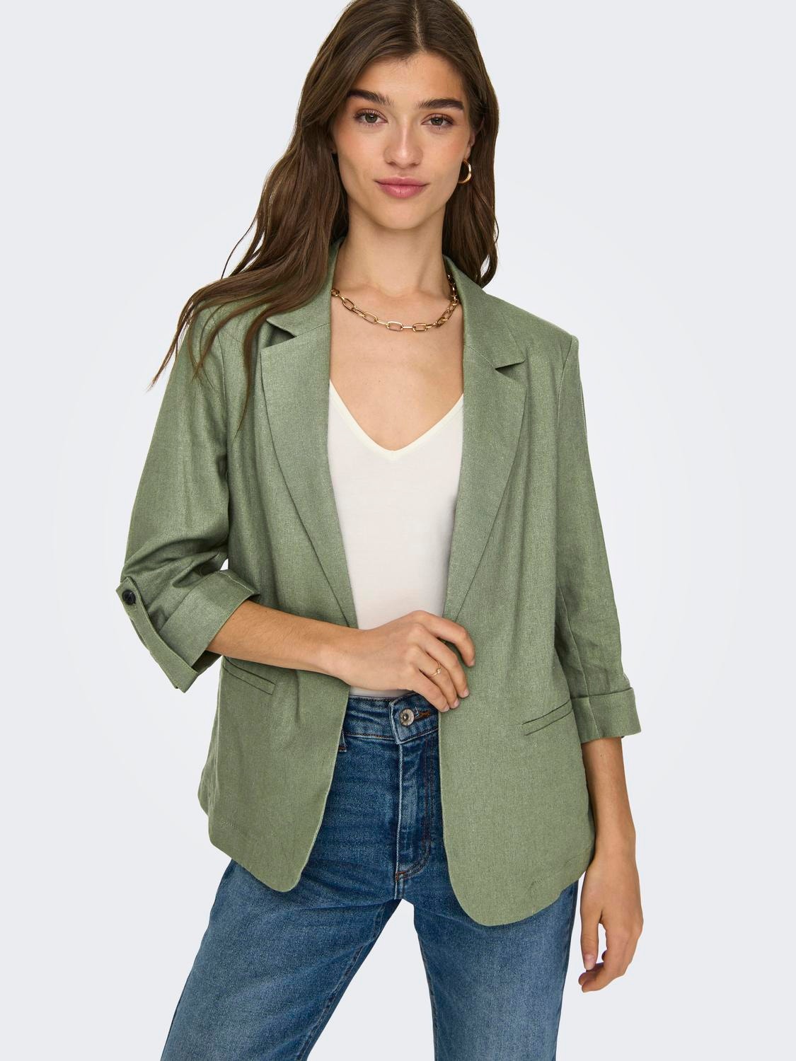 ONLY Blazer Loose Fit Reverse -Oil Green - 15312199