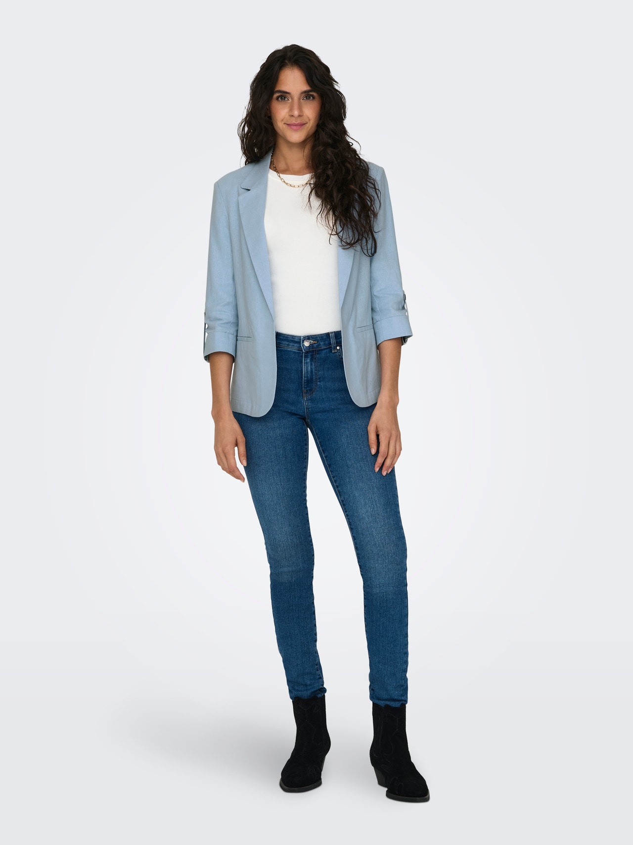 ONLY Blazers Loose Fit Col à revers -Cashmere Blue - 15312199