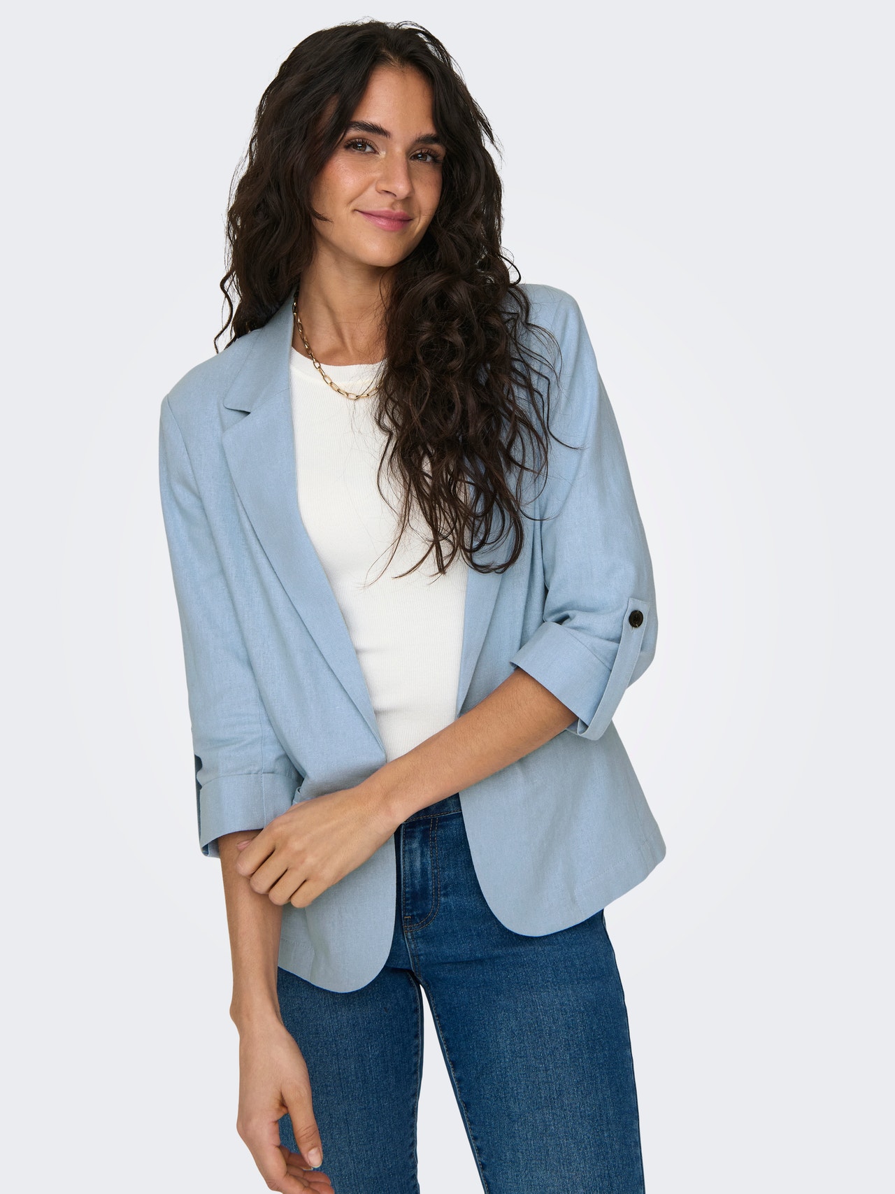 ONLY Blazer Loose Fit Reverse -Cashmere Blue - 15312199