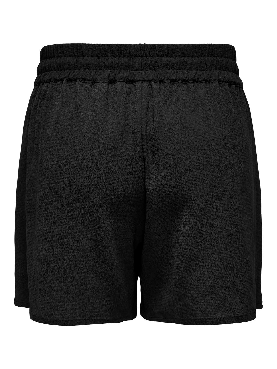 ONLY Curvy bindebånd shorts -Black - 15312230