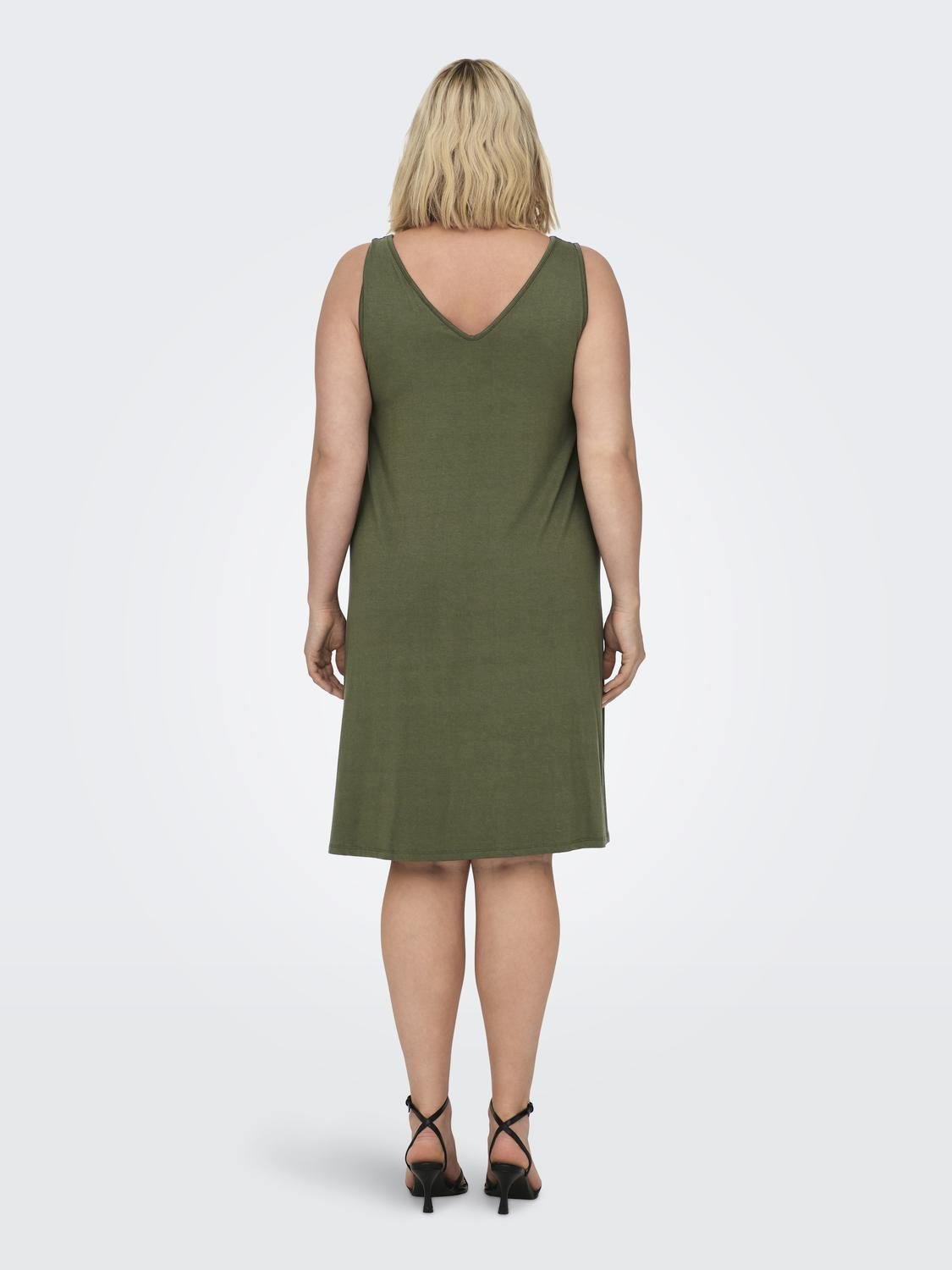 ONLY Normal geschnitten V-Ausschnitt Langes Kleid -Kalamata - 15312268